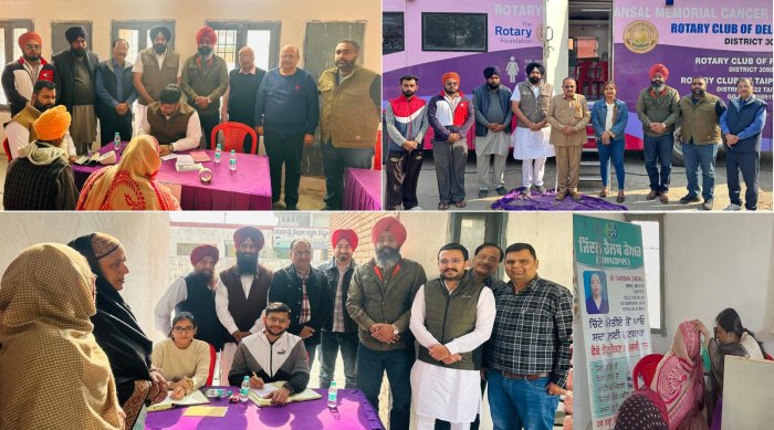 ਰੋਟਰੀ ਕਲੱਬ ਫ਼ਰੀਦਕੋਟ ਨੇ ਮੁਫ਼ਤ ਮੈਗਾ ਮੈਡੀਕਲ ਚੈੱਕਅੱਪ ਕੈਂਪ ਲਗਾਕੇ 185 ਮਰੀਜ਼ਾਂ ਦਾ ਮੁਫ਼ਤ ਨਿਰੀਖਣ ਕੀਤਾ