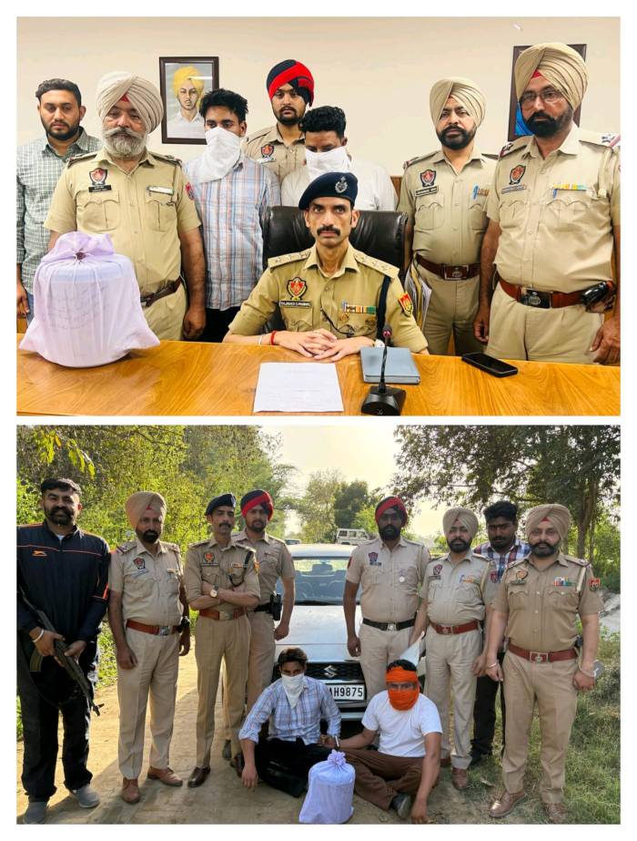 ਪੰਜਾਬ ਪੁਲਿਸ ਨੇ ਸਰਹੱਦ ਪਾਰ ਡਰੱਗ ਕਾਰਟੈਲ ਦਾ ਪਰਦਾਫਾਸ਼ ਕੀਤਾ;  6 ਕਿਲੋ ਹੈਰੋਇਨ ਸਮੇਤ ਦੋ ਕਾਬੂ