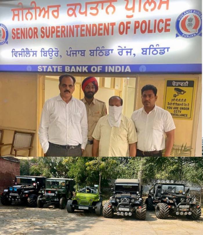 ਅਣਫਿੱਟ ਜੀਪਾਂ ਨੂੰ ਜਾਅਲੀ  ਰਜਿਸਟਰਡ ਕਰਕੇ ਮਹਿੰਗੀਆਂ ਵੇਚਣ ਦੇ ਦੋਸ਼ ਹੇਠ ਵਿਜੀਲੈਂਸ ਬਿਊਰੋ ਵੱਲੋਂ ਤਿੰਨ ਮੁਲਜ਼ਮਾਂ ਖਿਲਾਫ਼ ਮੁਕੱਦਮਾ ਦਰਜ 