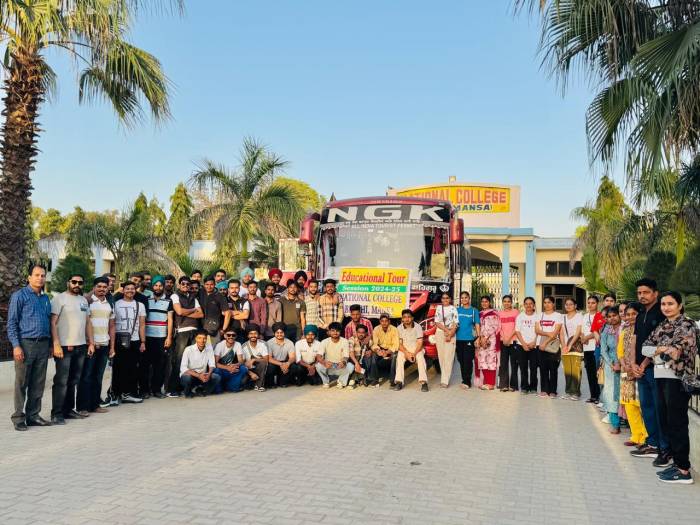 ਕਾਲਜ ਦੇ ਵਿਦਿਆਰਥੀਆਂ ਨੇ ਲਗਾਇਆ ਤਿੰਨ ਰੋਜ਼ਾ ਵਿੱਦਿਅਕ ਟੂਰ