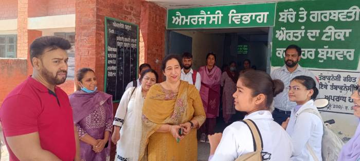 ਸਿਵਲ  ਸਰਜਨ ਡਾ ਕਿਰਨਦੀਪ ਕੌਰ ਵੱਲੋਂ ਵੱਖ  ਸਿਹਤ ਸੰਸਥਾਵਾਂ ਦੀ ਕੀਤੀ ਅਚਨਚੇਤ ਚੈਕਿੰਗ