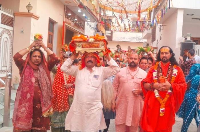 ਸ੍ਰੀਮਦ ਭਗਵਤ ਕਥਾ ਗਿਆਨ ਯੱਗ ਸਬੰਧੀ ਕੱਢੀ ਕਲਸ਼ ਯਾਤਰਾ