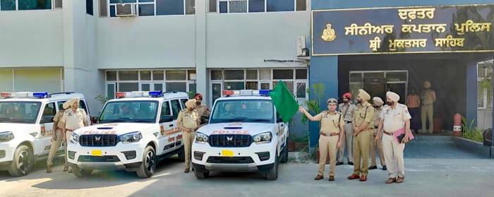 ਜ਼ਿਲ੍ਹਾ ਸ਼੍ਰੀ ਮੁਕਤਸਰ ਸਾਹਿਬ ‘ਚ ਪੁਲਿਸ ਥਾਣਿਆਂ ਲਈ 04 ਨਵੇਂ ਵਹੀਕਲ ਸ਼ਾਮਿਲ