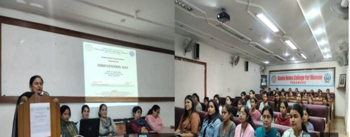 An orientation program was organized for the new students of the upcoming session at Kamla Nehru College for Women, Phagwara