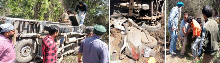 ਹੁਸ਼ਿਆਰਪੁਰ ਰੋਡ ‘ਤੇ ਵਾਪਰੇ ਸੜਕ ਹਾਦਸੇ ‘ਚ ਦੋ ਨੌਜਵਾਨ ਜਖਮੀ