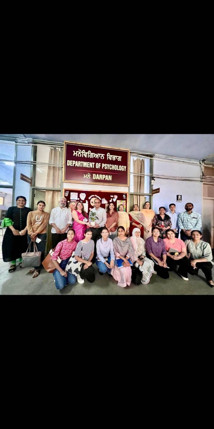 ਪੰਜਾਬੀ ਯੂਨੀਵਰਸਿਟੀ ਦੇ ਮਨੋਵਿਗਿਆਨ ਵਿਭਾਗ ਵਿਖੇ ਕਰਵਾਇਆ ਵਿਸ਼ੇਸ਼ ਭਾਸ਼ਣ