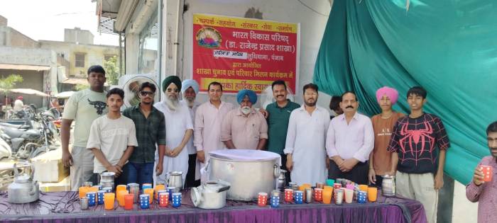 ਭਾਰਤ ਵਿਕਾਸ ਪਰਿਸ਼ਦ ਸ਼ਾਖਾ ਮਾਛੀਵਾੜਾ ਵੱਲੋਂ ਛਬੀਲ ਲਗਾ ਕੇ ਆਪਣੇ ਕੰਮਾਂ ਦੀ ਕੀਤੀ ਸ਼ੁਰੂਆਤ 