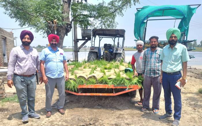 ਮਸ਼ੀਨ ਪ੍ਰਤੀ ਦਿਨ 8 ਤੋਂ 10 ਏਕੜ ਝੋਨਾ ਲਗਾ ਦਿੰਦੀ: ਉੱਦਮੀ ਕਿਸਾਨ 