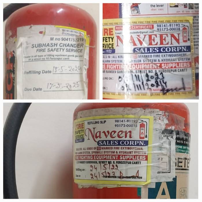 ਐਕਸਪਾਇਰ ਮਿਤੀ ਦੇ ਸਿਲੰਡਰ ਫਾਇਰ ਬ੍ਰਿਗੇਡ ਵਿਭਾਗ ਫਿਰੋਜ਼ਪੁਰ ਦੀ ਲਾਪ੍ਰਵਾਹੀ ਜਾਂ ਨਲਾਇਕੀ।