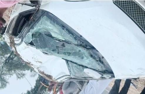 ਸਵਿਫਟ ਕਾਰ ਪਲਟੀ, ਬਾਲ ਬਾਲ ਬਚੇ ਪਤੀ-ਪਤਨੀ