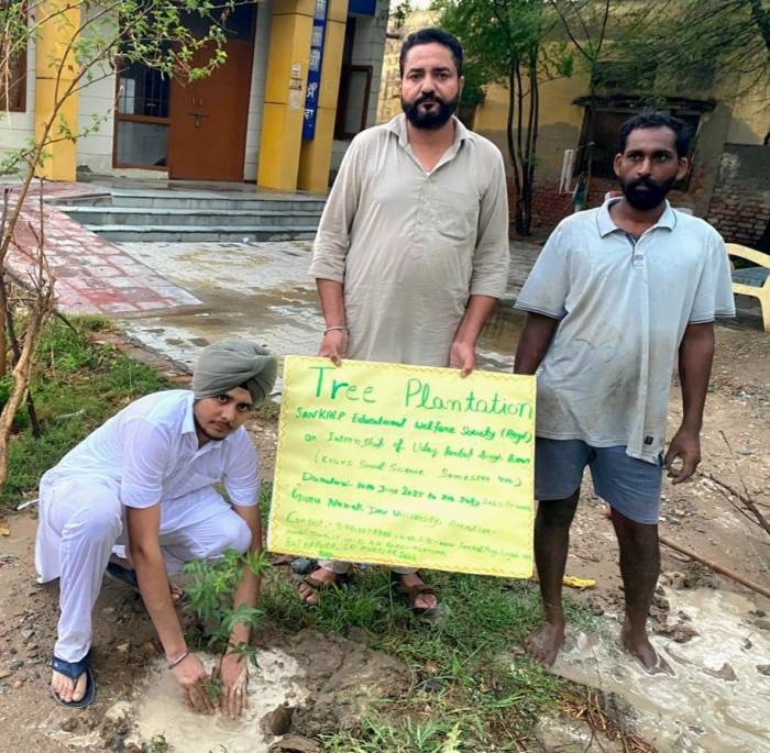 ਉਦੇਪ੍ਰਤਾਪ ਸਿੰਘ ਬਰਾੜ ਨੇ ਆਪਣੀ ਇੰਟਰਨਸ਼ਿਪ ਮੌਕੇ ਲਾਏ ਬੂਟੇ 