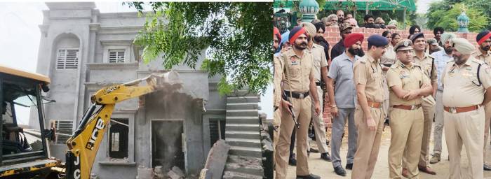 ਯੁੱਧ ਨਸ਼ਿਆਂ ਵਿਰੁੱਧ’: ਪੁਲਿਸ ਨੇ ਪਿੰਡ ਝੁਰੜ ਵਿਖੇ ਨਸ਼ਾ ਤਸਕਰ ਵੱਲੋਂ ਗੈਰ ਕਾਨੂੰਨੀ ਤਰੀਕੇ ਨਾਲ ਬਣਾਈ ਇਮਾਰਤ ’ਤੇ ਚੱਲਿਆ ਬੁਲਡੋਜ਼ਰ