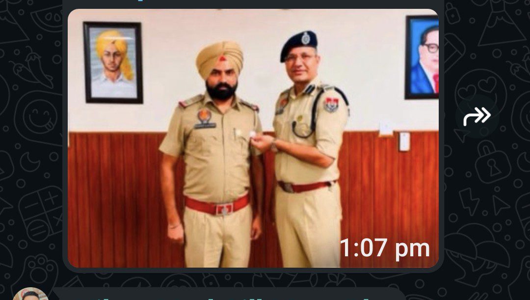 ਥਾਣਾ ਭਿੱਖੀਵਿੰਡ ਦੇ ਐਸ ਐਚ ਓ ਹਰਪ੍ਰੀਤ ਸਿੰਘ ਵਿਰਕ ਨੂੰ ਚੰਗੀਆਂ ਸੇਵਾਵਾਂ ਬਦਲੇ ਮੈਡਲ ਨਾਲ ਕੀਤਾ ਸਨਮਾਨਿਤ ।