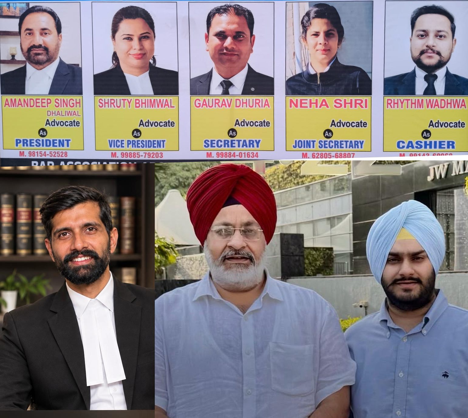 ਅਬੋਹਰ ਬਾਰ ਐਸੋਸੀਏਸ਼ਨ ਚੋਣਾਂ: ਅਮਨਦੀਪ ਬੱਬੂ ਧਾਲੀਵਾਲ ਅਤੇ ਸਮੁੱਚੀ ਟੀਮ ਨੂੰ ਜਿੱਤ ‘ਤੇ ਮਿਲੀਆਂ ਮੁਬਾਰਕਾਂ